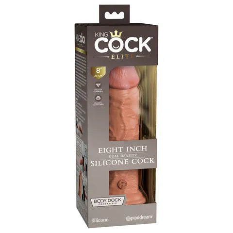 King Cock Elite 8'' Dual Density Cock - Tan 20.3 cm Dong - Club X